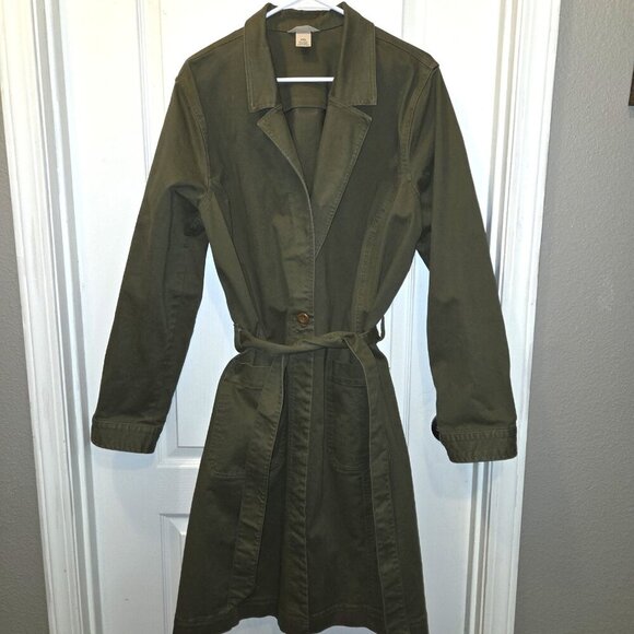 Duluth Trading Co. Double-Breasted Army Green Trench Coat - XXL - Picture 2 of 8